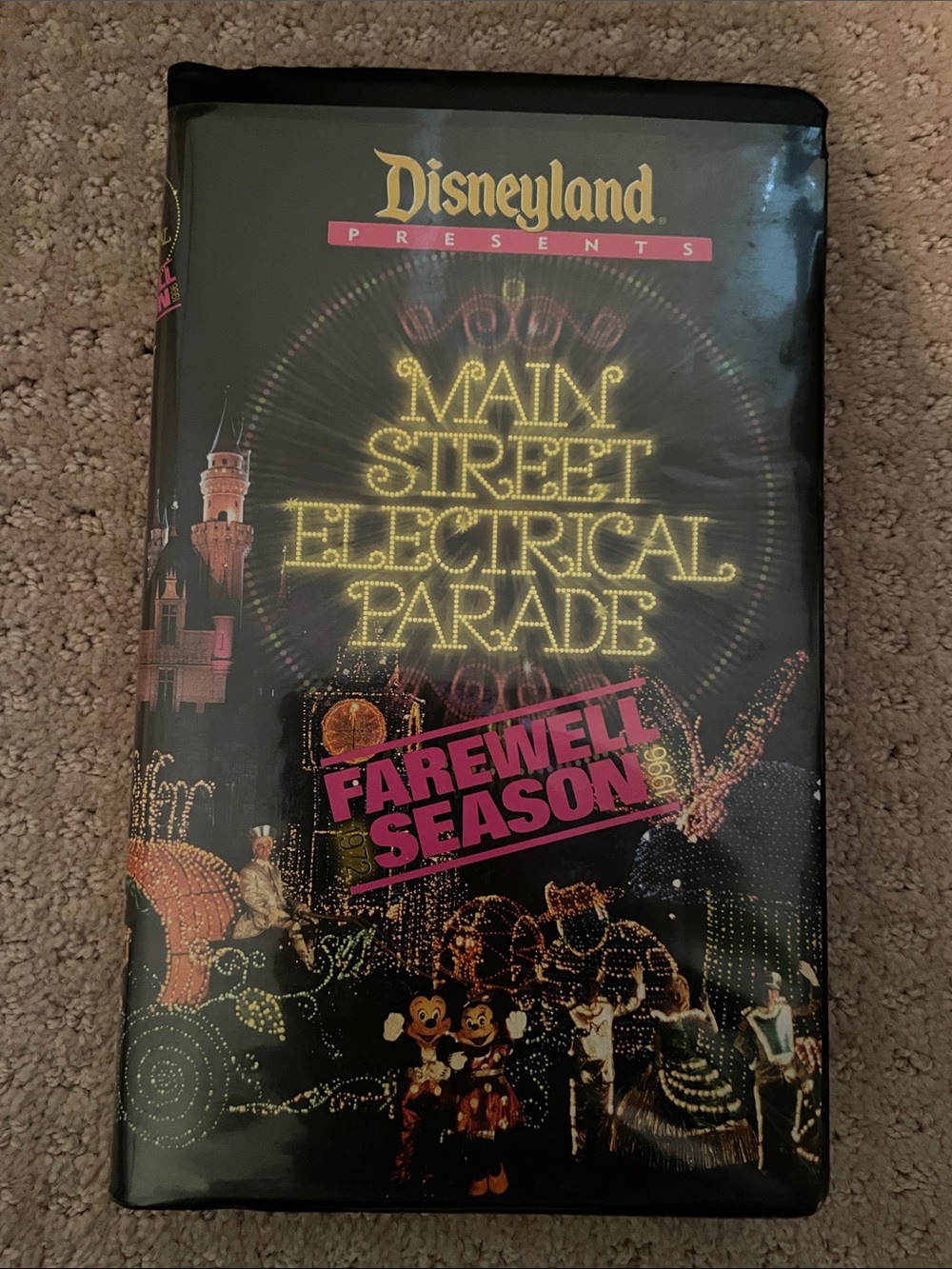 Disney Main Street Electrical Parade Farewell Season VHS - Black, Gold, Pink